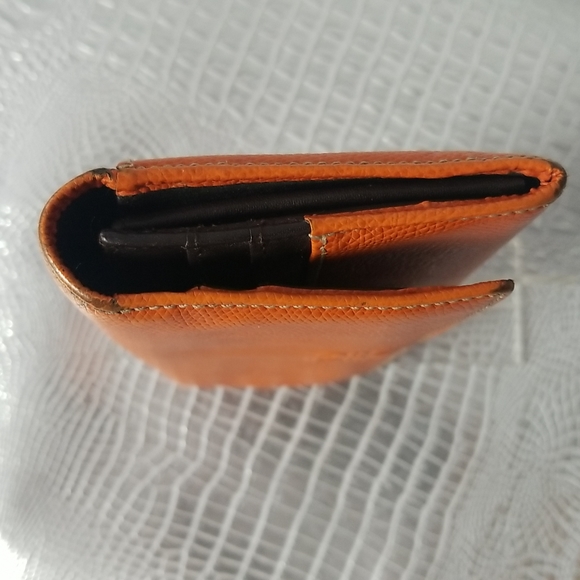 LOEWE FRONT FLAP  WALLET IN TANGERINE CALFSKIN - Picture 3 of 11